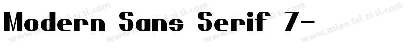 Modern Sans Serif 7字体转换